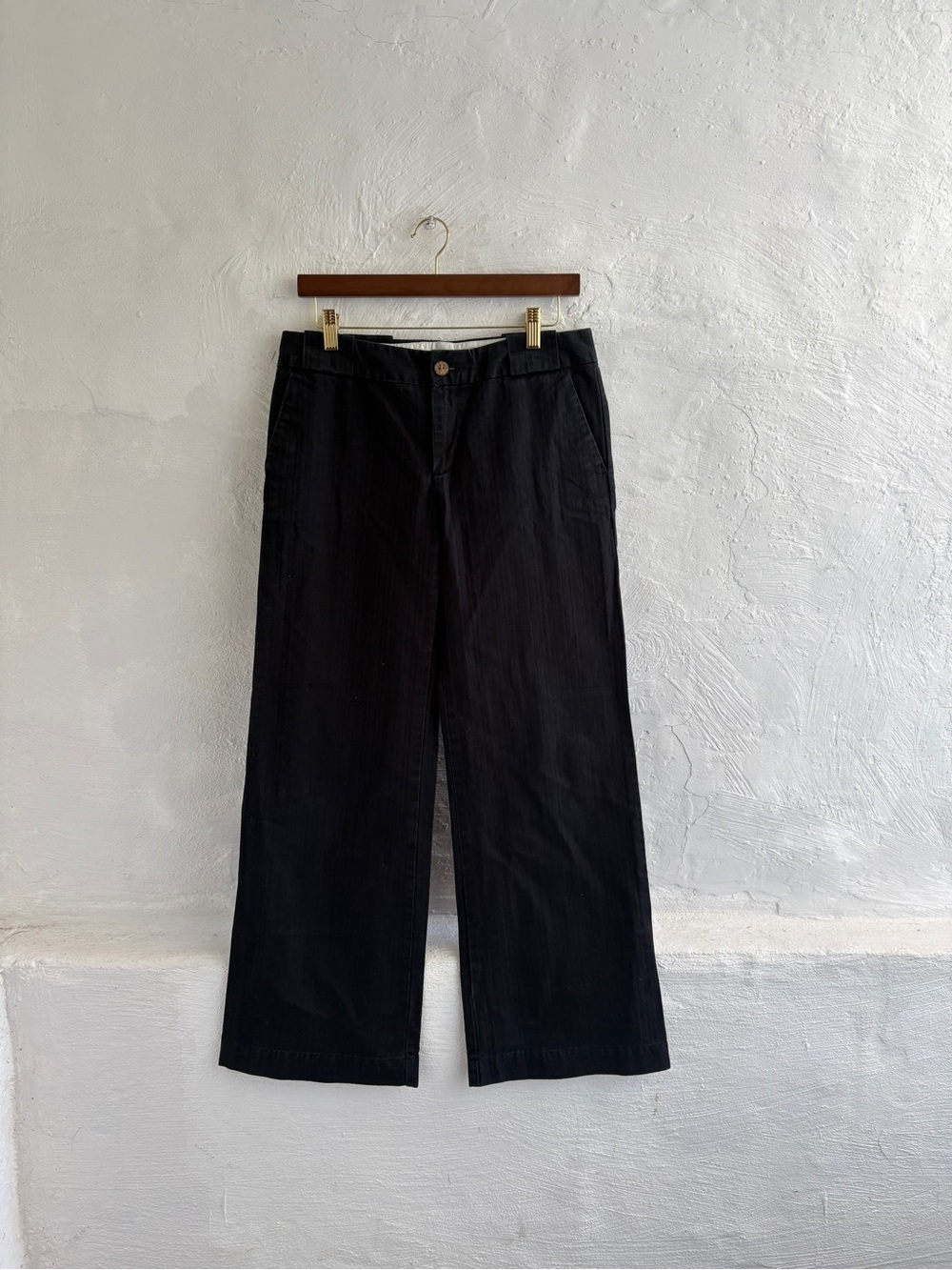GAP 100% cotton striped wider legged pants